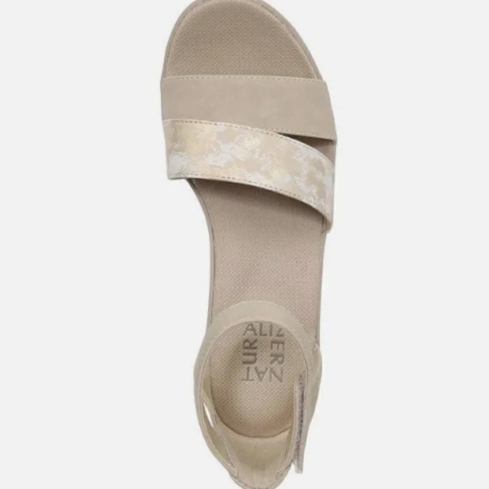 Naturalizer Womens Theron Birchwood Ankle Strap Heels